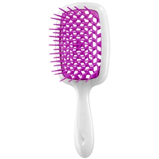 Гребінець SUPER BRUSH біла з фуксією