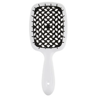 Гребінець Janeke SUPER BRUSH білий з чорним