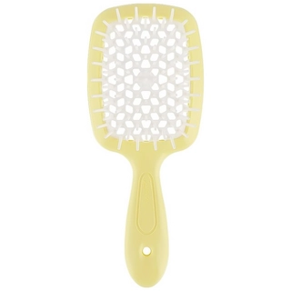 Гребінець Janeke SUPER BRUSH жовтий (пастель) з білим