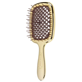 Гребінець Janeke SUPER BRUSH золотий з коричневим