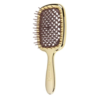Гребінець Janeke SMALL SUPER BRUSH золотий з коричневим