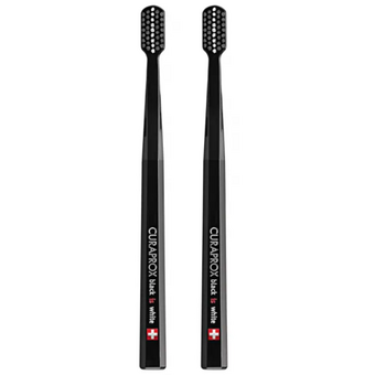 Набір зубних щіток Black Is White Duo Black UltraSoft, чорні d 0,10 мм