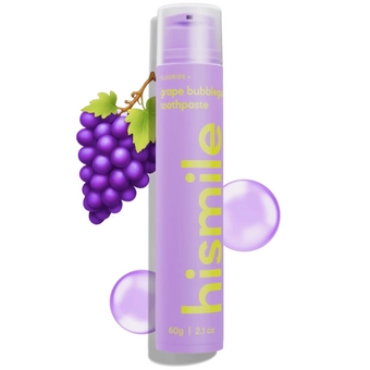Зубна паста зі смаком виноградної жуйки Hismile Grape Bubblegum Toothpaste 60g