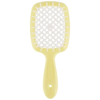 Гребінець Janeke SUPER BRUSH жовтий (пастель) з білим