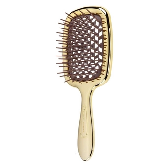 Гребінець Janeke SMALL SUPER BRUSH золотий з коричневим